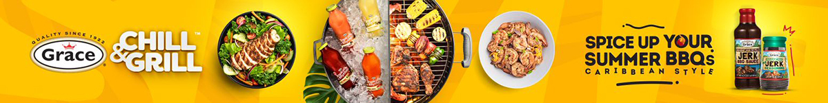 Chill and Grill With Grace - Spice Up Your Summer BBQs - Yellow Banner